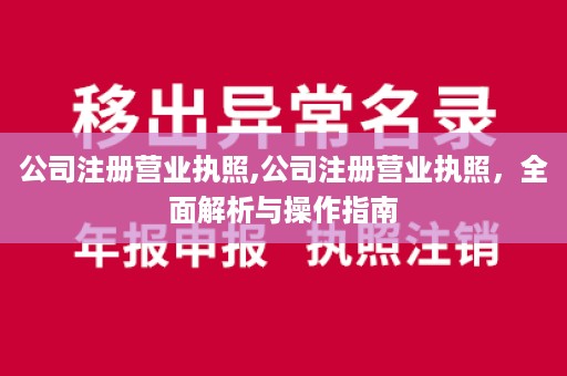 公司注册营业执照,公司注册营业执照，全面解析与操作指南