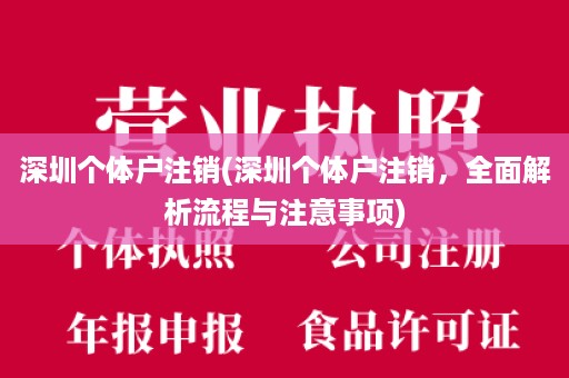 深圳个体户注销(深圳个体户注销，全面解析流程与注意事项)