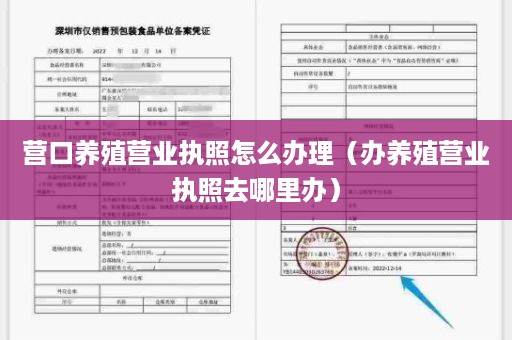 营口养殖营业执照怎么办理（办养殖营业执照去哪里办）