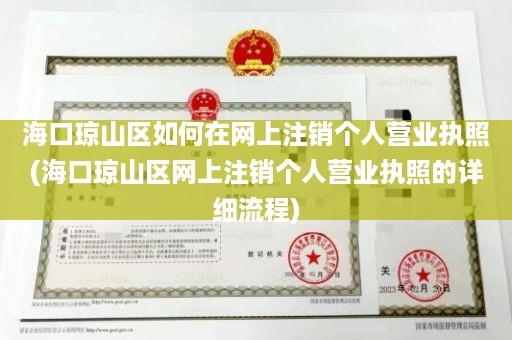 海口琼山区如何在网上注销个人营业执照(海口琼山区网上注销个人营业执照的详细流程)