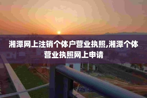 湘潭网上注销个体户营业执照,湘潭个体营业执照网上申请