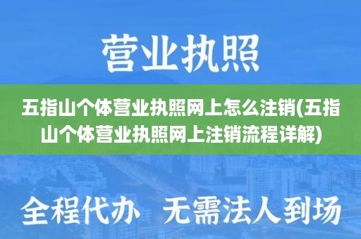 五指山个体营业执照网上怎么注销(五指山个体营业执照网上注销流程详解)