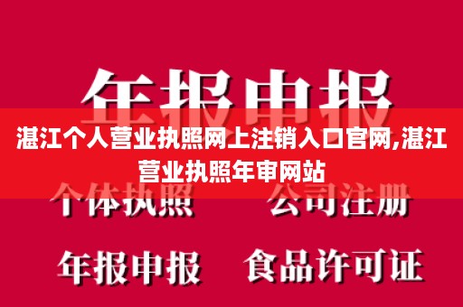 湛江个人营业执照网上注销入口官网,湛江营业执照年审网站