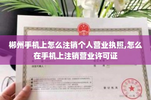 郴州手机上怎么注销个人营业执照,怎么在手机上注销营业许可证