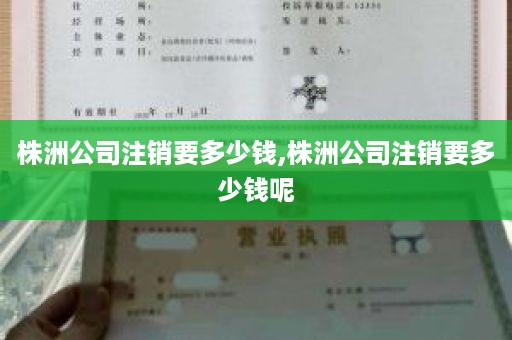 株洲公司注销要多少钱,株洲公司注销要多少钱呢