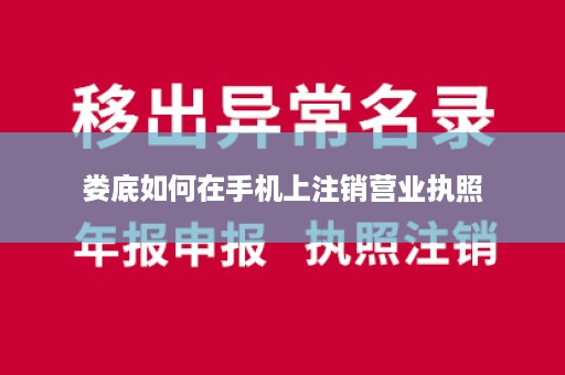 娄底如何在手机上注销营业执照