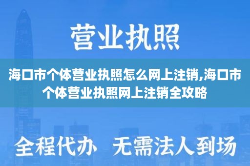 海口市个体营业执照怎么网上注销,海口市个体营业执照网上注销全攻略