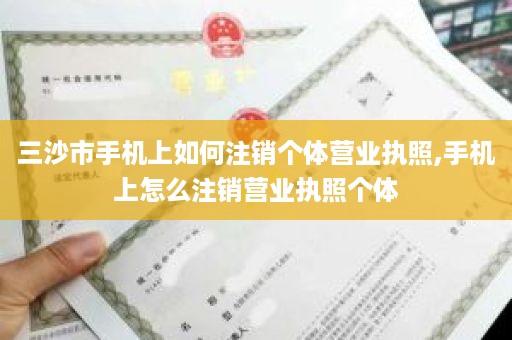 三沙市手机上如何注销个体营业执照,手机上怎么注销营业执照个体