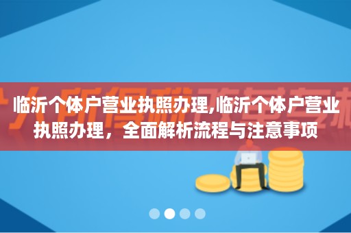 临沂个体户营业执照办理,临沂个体户营业执照办理，全面解析流程与注意事项
