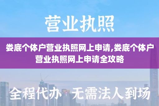 娄底个体户营业执照网上申请,娄底个体户营业执照网上申请全攻略