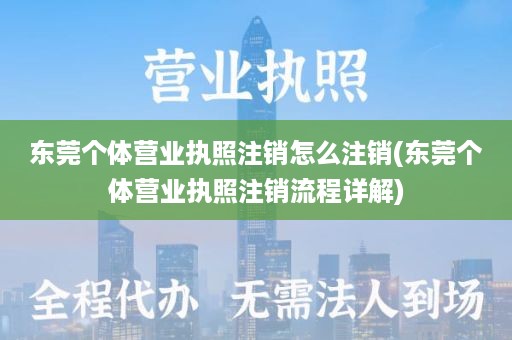 东莞个体营业执照注销怎么注销(东莞个体营业执照注销流程详解)