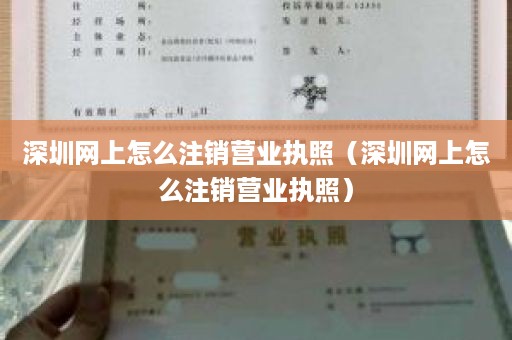 深圳网上怎么注销营业执照（深圳网上怎么注销营业执照）