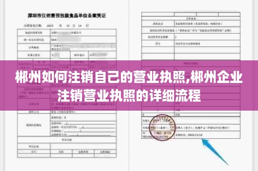 郴州如何注销自己的营业执照,郴州企业注销营业执照的详细流程