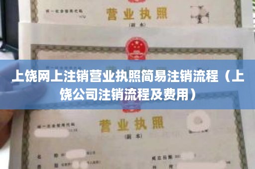 上饶网上注销营业执照简易注销流程（上饶公司注销流程及费用）