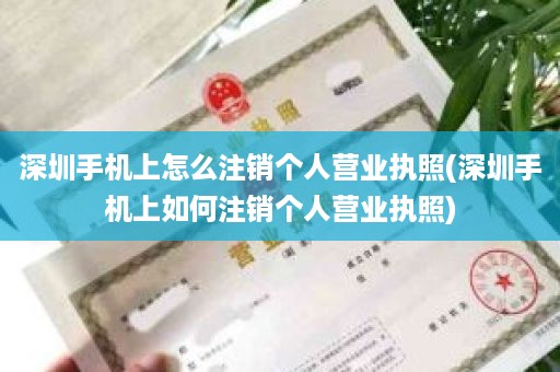 深圳手机上怎么注销个人营业执照(深圳手机上如何注销个人营业执照)