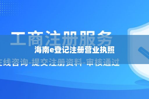 海南e登记注册营业执照