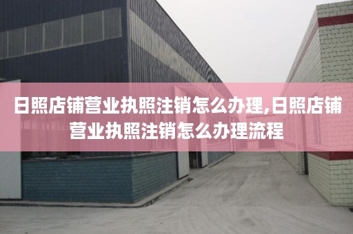 日照店铺营业执照注销怎么办理,日照店铺营业执照注销怎么办理流程