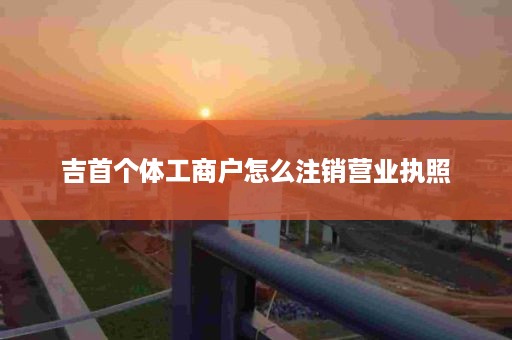 吉首个体工商户怎么注销营业执照