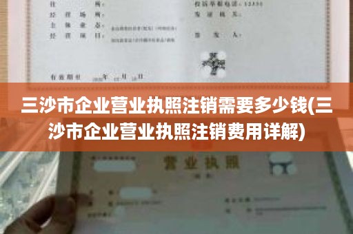 三沙市企业营业执照注销需要多少钱(三沙市企业营业执照注销费用详解)