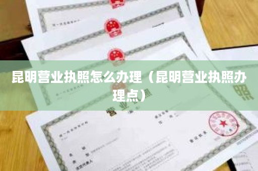 昆明营业执照怎么办理（昆明营业执照办理点）