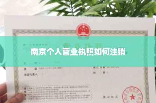 南京个人营业执照如何注销