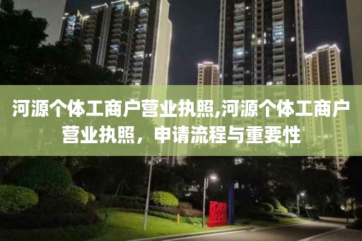 河源个体工商户营业执照,河源个体工商户营业执照，申请流程与重要性