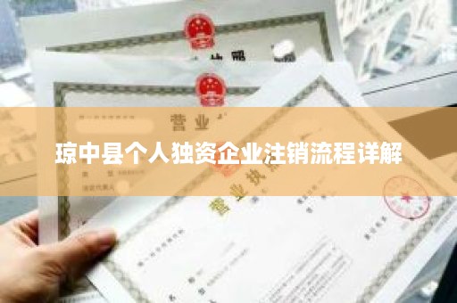 琼中县个人独资企业注销流程详解
