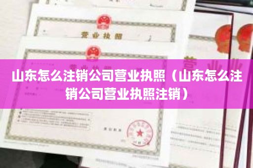 山东怎么注销公司营业执照（山东怎么注销公司营业执照注销）