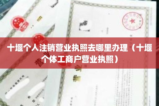 十堰个人注销营业执照去哪里办理（十堰个体工商户营业执照）