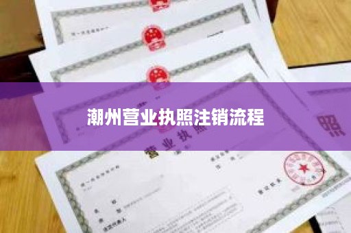 潮州营业执照注销流程