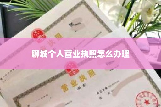 聊城个人营业执照怎么办理