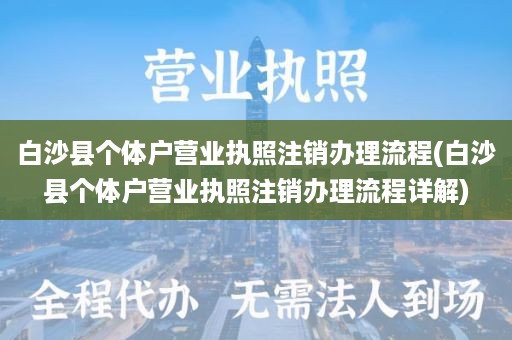 白沙县个体户营业执照注销办理流程(白沙县个体户营业执照注销办理流程详解)