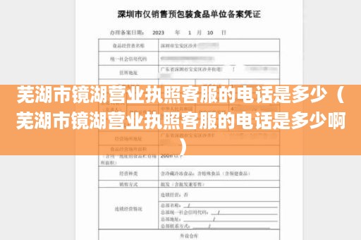 芜湖市镜湖营业执照客服的电话是多少（芜湖市镜湖营业执照客服的电话是多少啊）