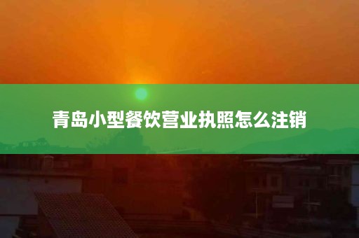 青岛小型餐饮营业执照怎么注销