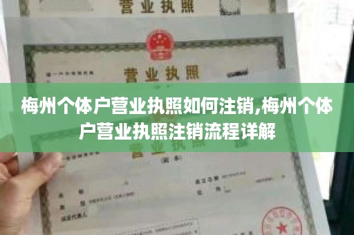 梅州个体户营业执照如何注销,梅州个体户营业执照注销流程详解