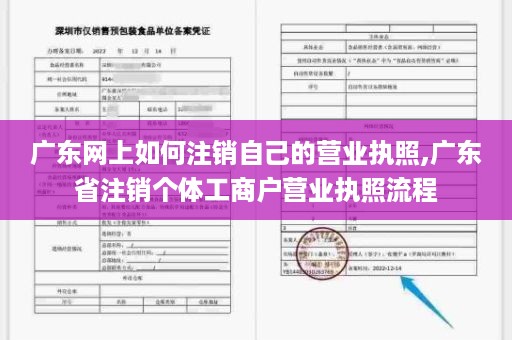 广东网上如何注销自己的营业执照,广东省注销个体工商户营业执照流程