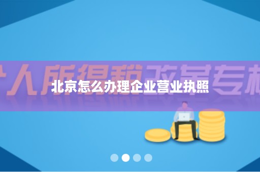 北京怎么办理企业营业执照
