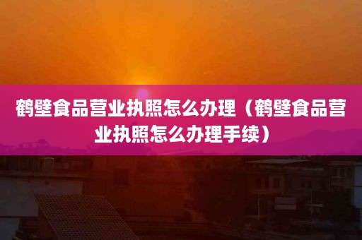 鹤壁食品营业执照怎么办理（鹤壁食品营业执照怎么办理手续）