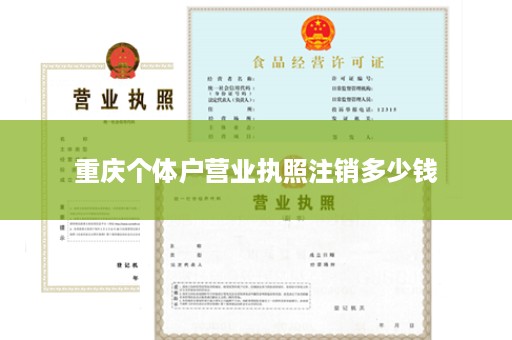 重庆个体户营业执照注销多少钱