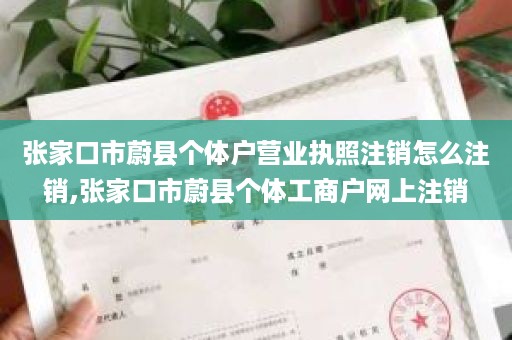 张家口市蔚县个体户营业执照注销怎么注销,张家口市蔚县个体工商户网上注销