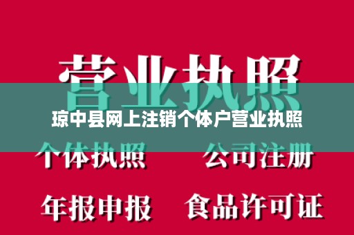 琼中县网上注销个体户营业执照