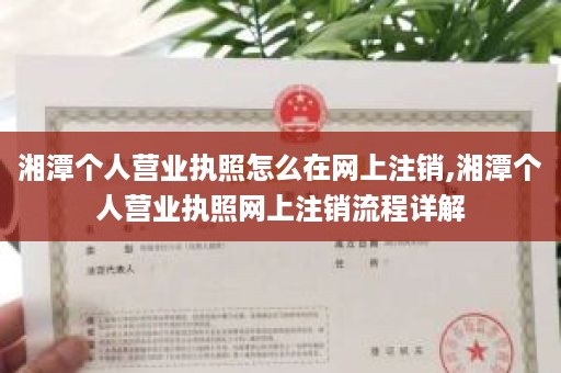 湘潭个人营业执照怎么在网上注销,湘潭个人营业执照网上注销流程详解