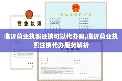 临沂营业执照注销可以代办吗,临沂营业执照注销代办服务解析