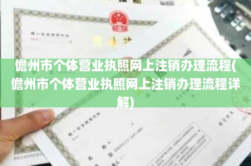 儋州市个体营业执照网上注销办理流程(儋州市个体营业执照网上注销办理流程详解)