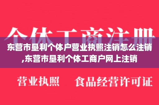 东营市垦利个体户营业执照注销怎么注销,东营市垦利个体工商户网上注销