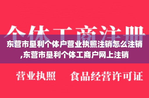 东营市垦利个体户营业执照注销怎么注销,东营市垦利个体工商户网上注销