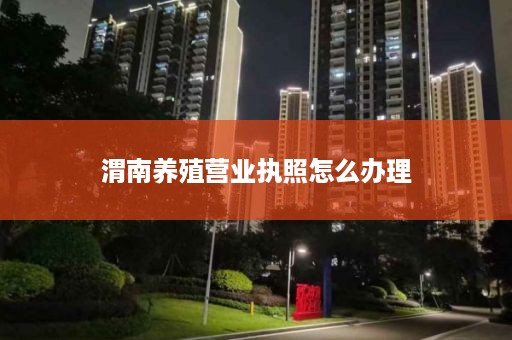 渭南养殖营业执照怎么办理