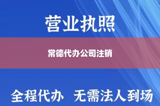 常德代办公司注销