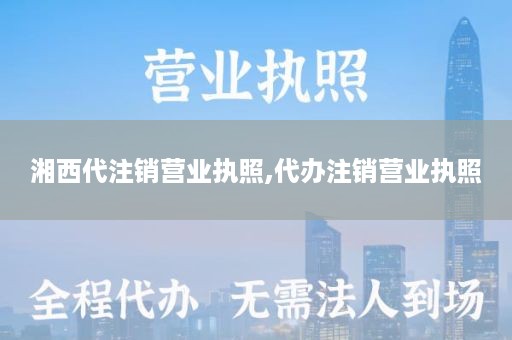 湘西代注销营业执照,代办注销营业执照