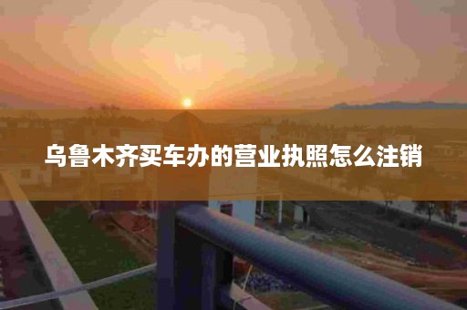 乌鲁木齐买车办的营业执照怎么注销